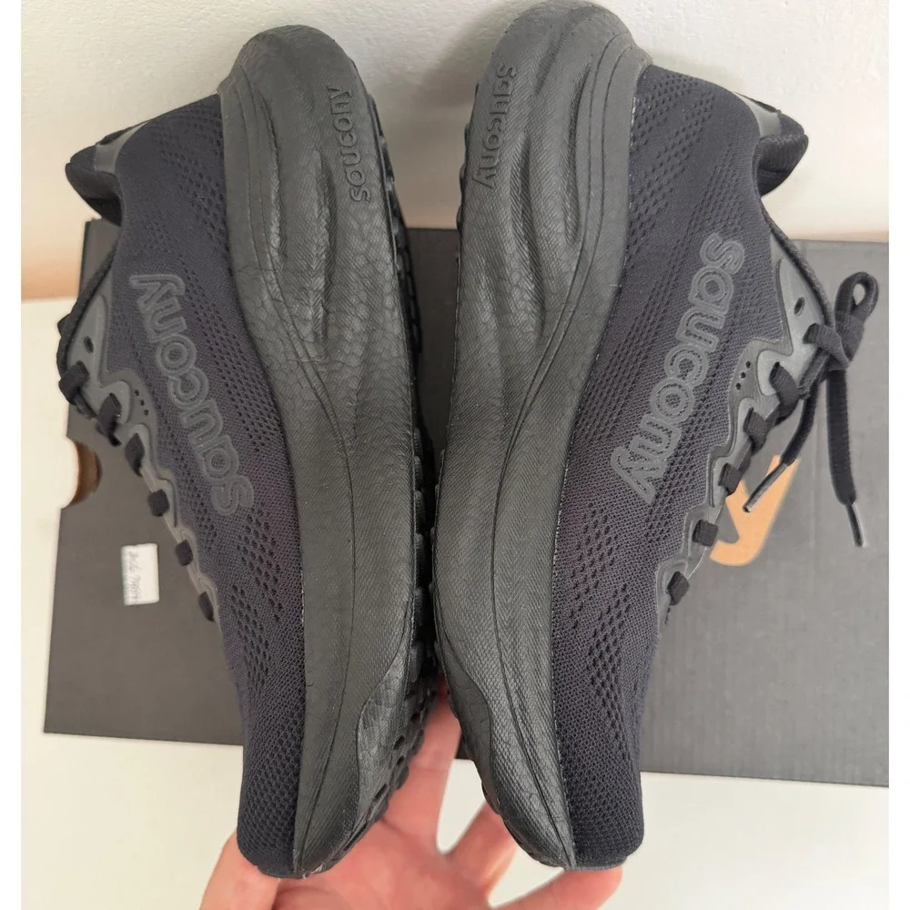 Saucony Ride 19 Womens Running Shoes Triple Black S11055-101 Sneakers